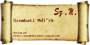 Szombati Márk névjegykártya